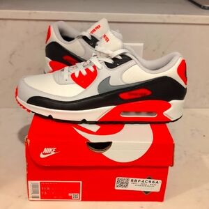 Nike Air Max White Red Black Athletic Shoes